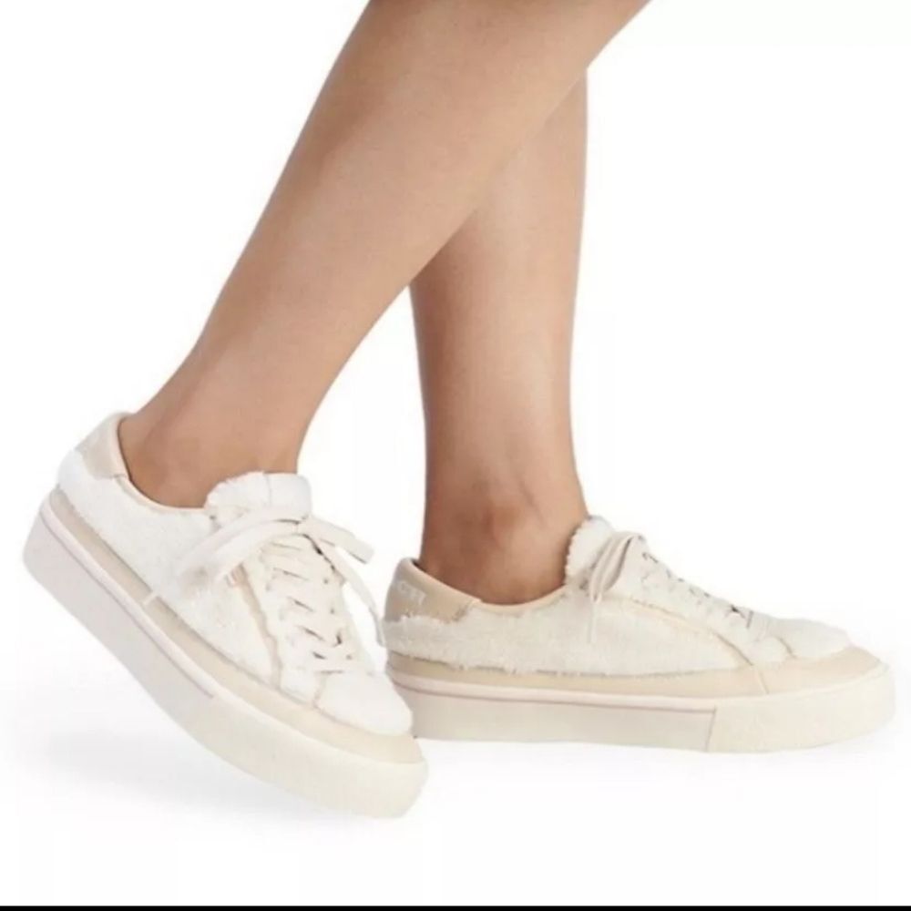 New Coach Shoes Women Sneakers Lace Up Citysole Platform Shearling Fleece Sz 6.5